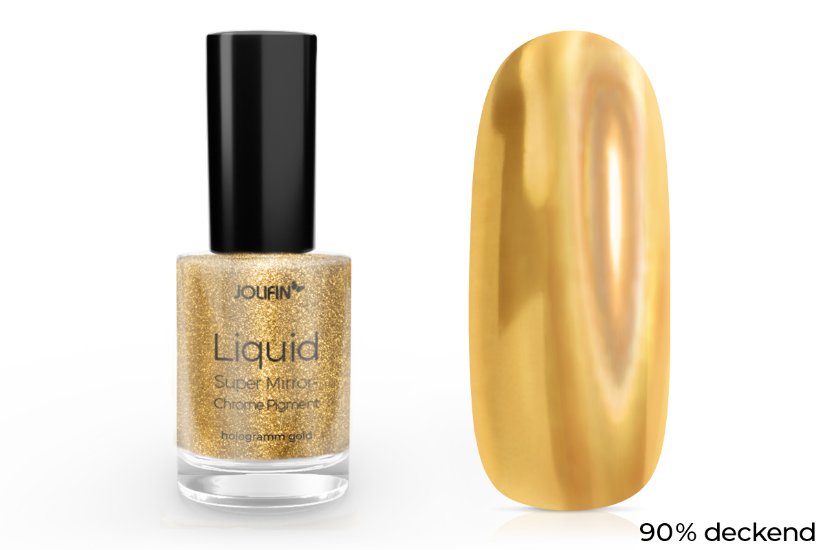 Jolifin Liquid Super Mirror-Chrome Pigment - hologramm gold 6ml