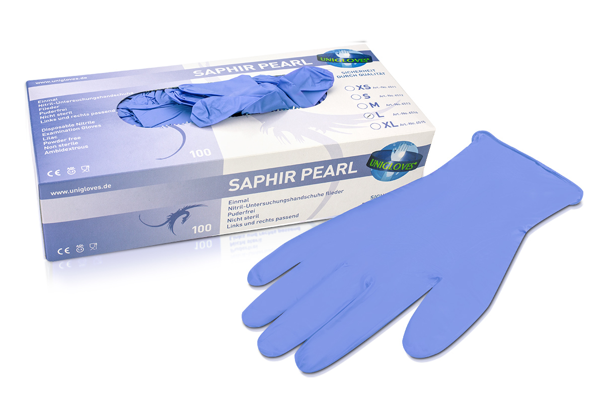 Nitrile gloves Saphir Pearl size L