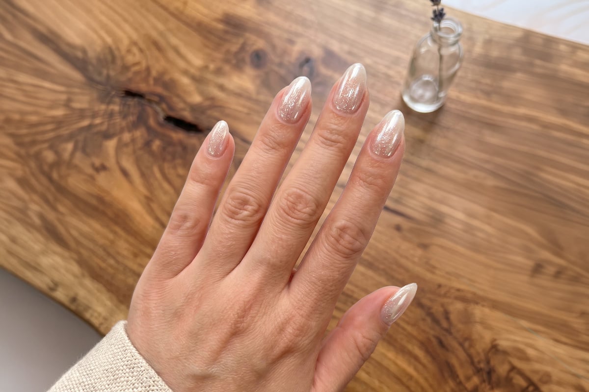 Jolifin SoftGel PressOns - medium almond - Babyboomer pearl