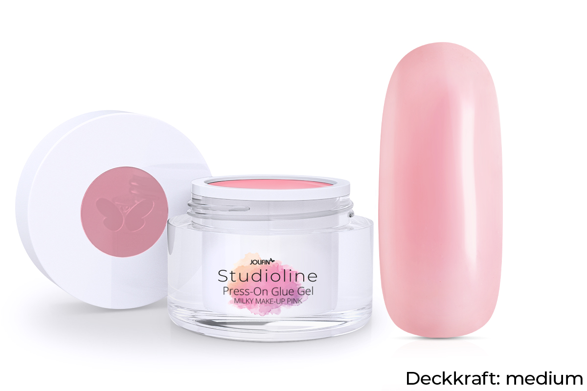 Jolifin Studioline - PressOn Glue Gel - milky make-up pink 15ml