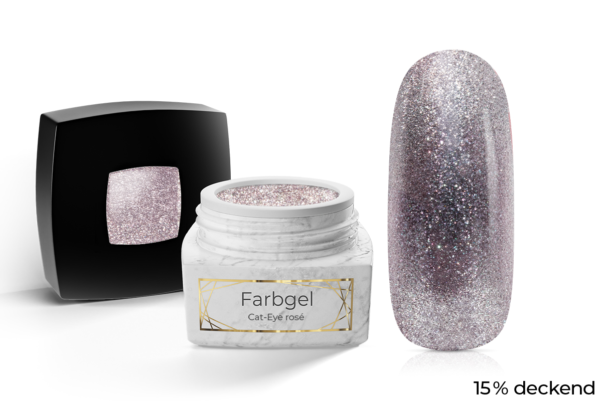Jolifin LAVENI PRO Farbgel - Cat-Eye rosé 5ml