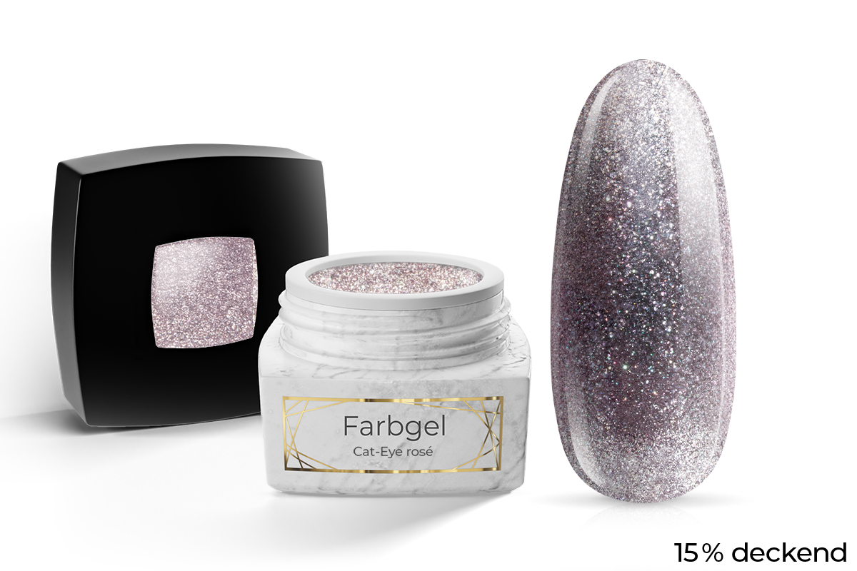 Jolifin LAVENI PRO Farbgel - Cat-Eye rosé 5ml