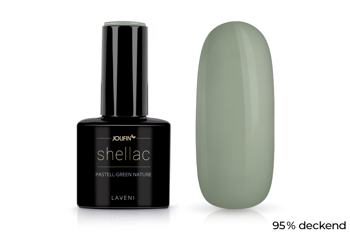 Jolifin LAVENI Shellac - pastel-green nature 10ml