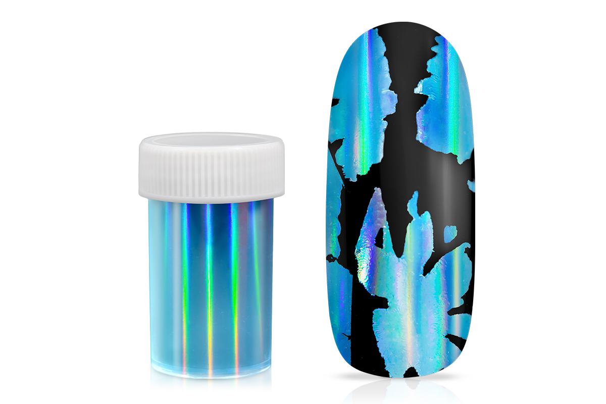 Jolifin Transfer Nail Foil XL - Chrome unicorn turquoise