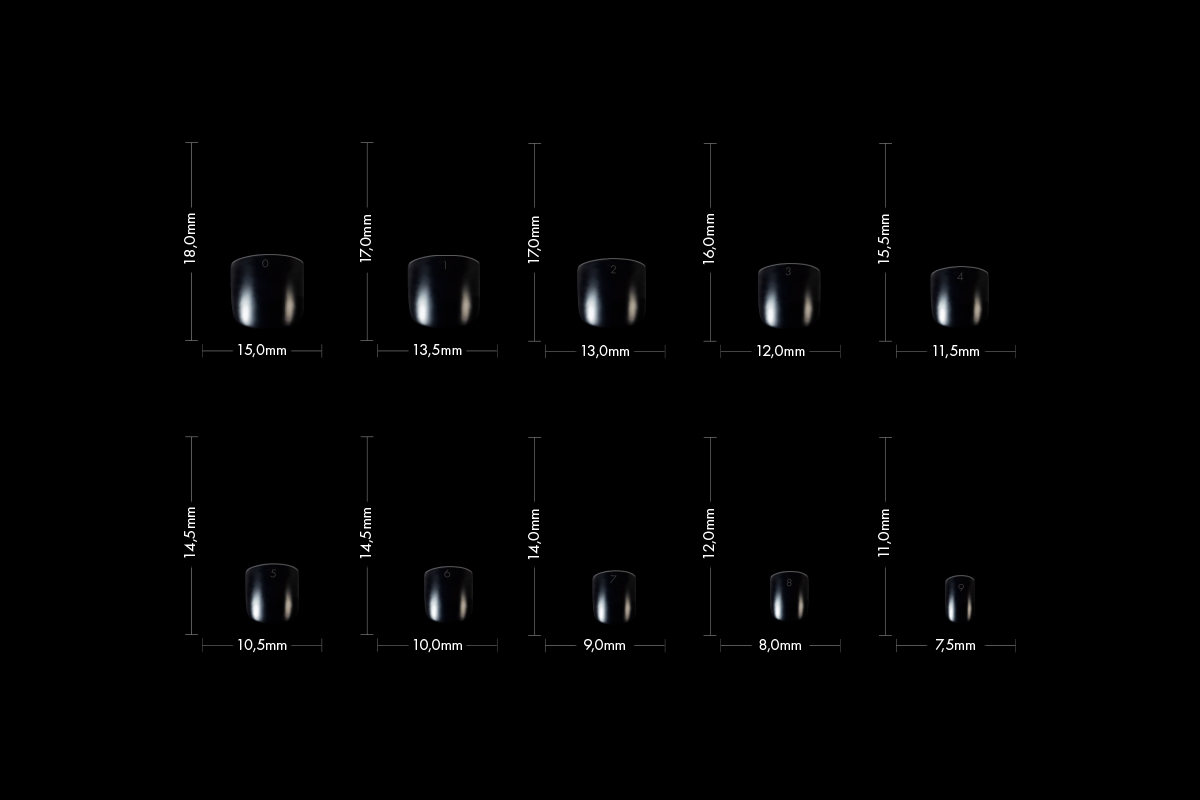 Jolifin 120 Tipbox Press-On Straight - extra short