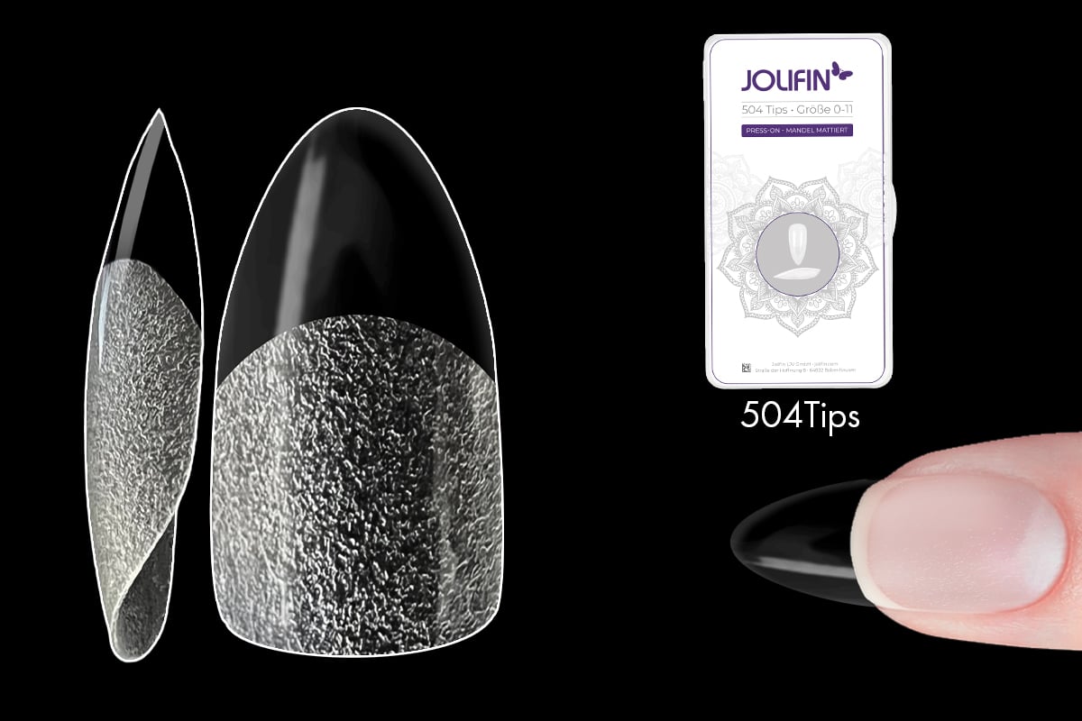 Jolifin 504er Tipbox Press-On - Mandel mattiert
