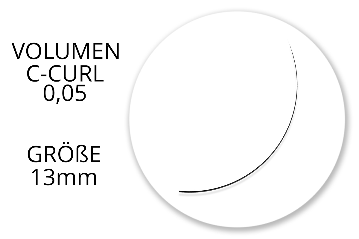 Jolifin Lashes - SingleBox 13mm - Volume C-Curl 0,05