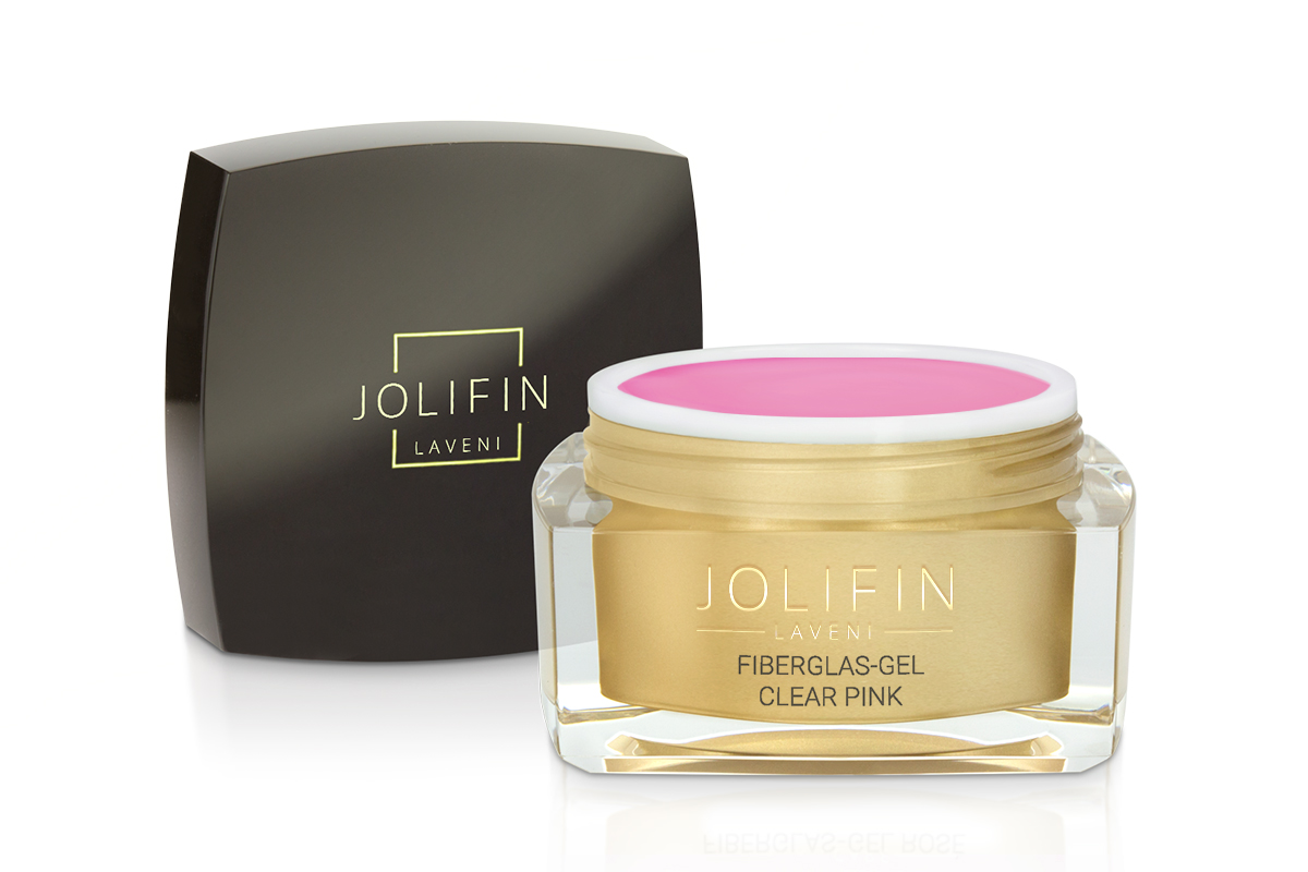 Jolifin LAVENI - Fiberglas-Gel clear pink 30ml