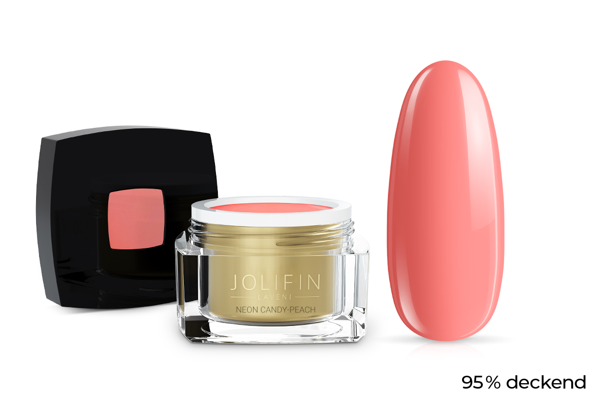 Jolifin LAVENI Farbgel - neon candy-peach 5ml