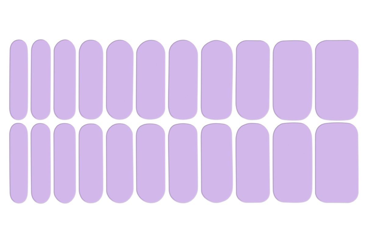 Jolifin LAVENI Nagellack-Wraps - pastell-purple