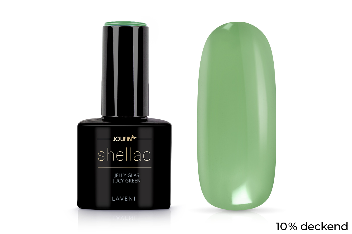 Jolifin LAVENI Shellac - Jelly jar juicy green 10ml