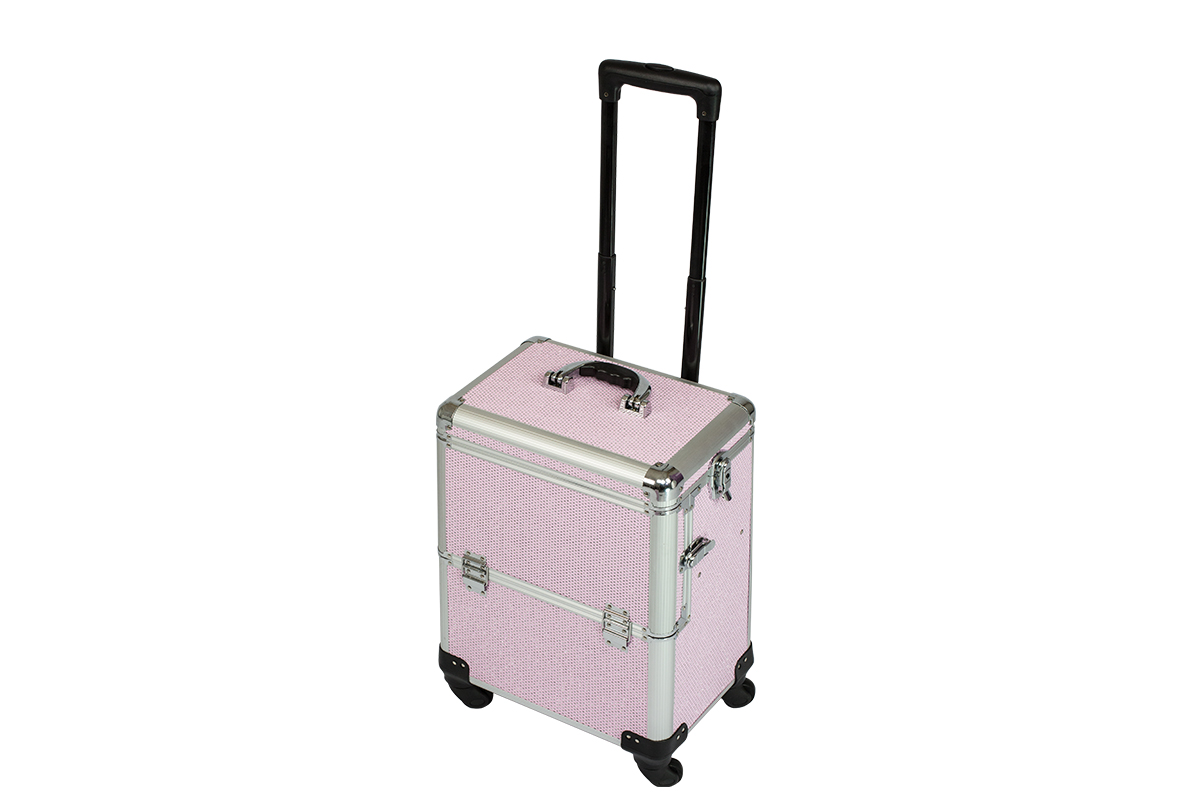 Jolifin trolley case pink glitter