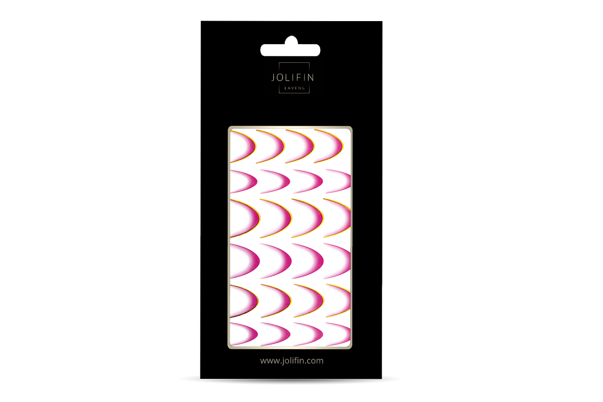 Jolifin LAVENI XL Sticker - Ombre French gold & pink
