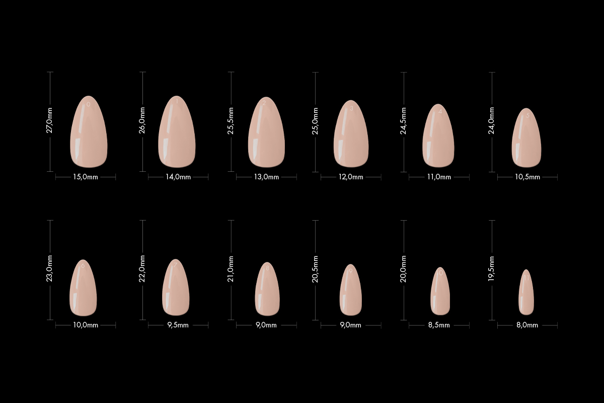 Jolifin 120er Tipbox Press-On ovale Mandel milky make-up