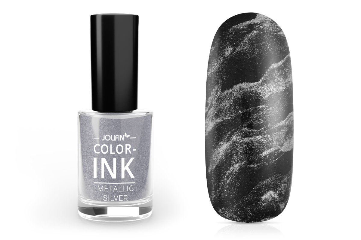 Jolifin Colour-Ink - metallic silver 5ml