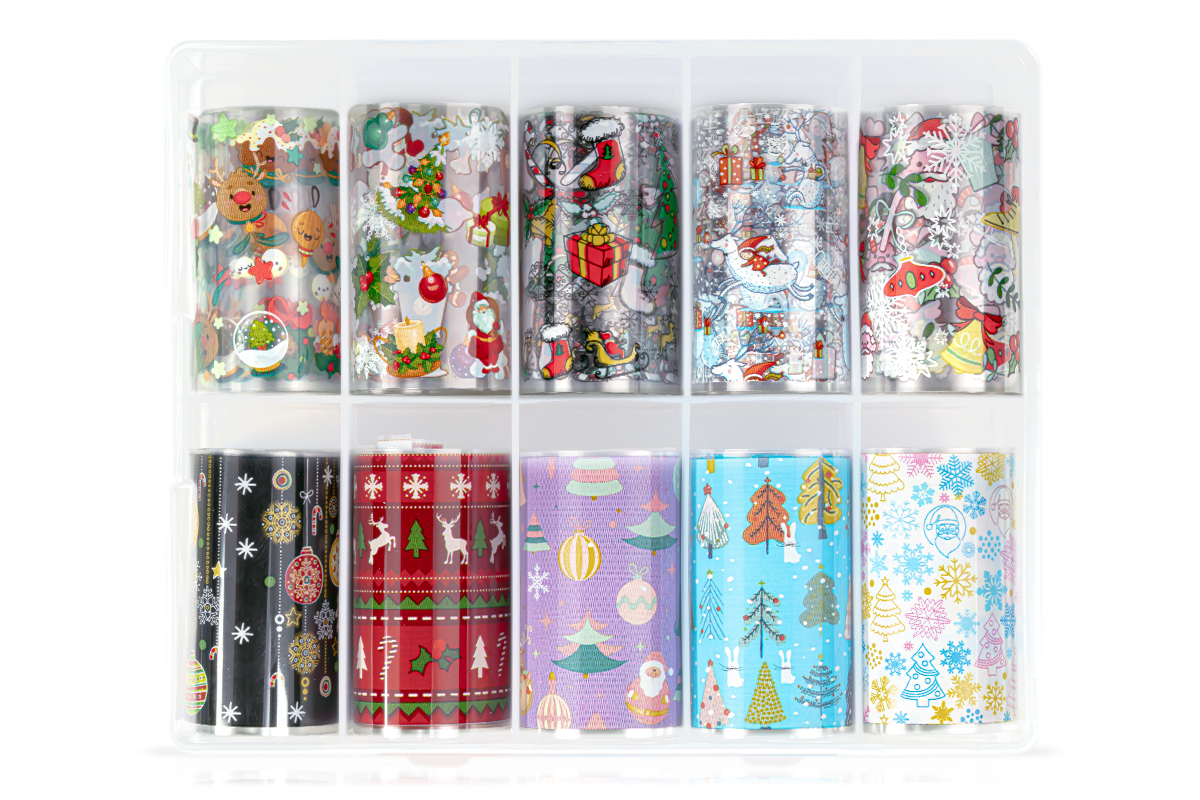 Jolifin Transfer Nail Foil Box - Christmas Mix III