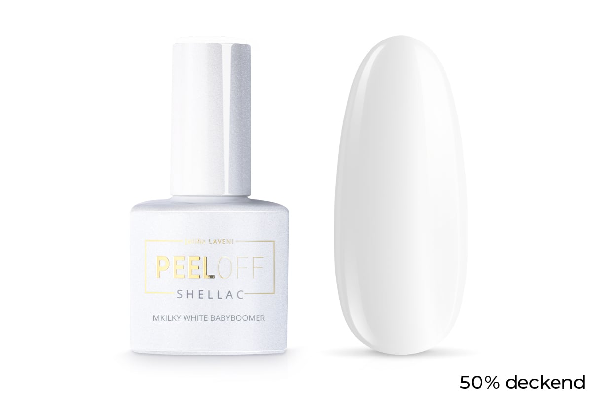 Jolifin LAVENI Shellac PeelOff - milky white babyboomer 10ml