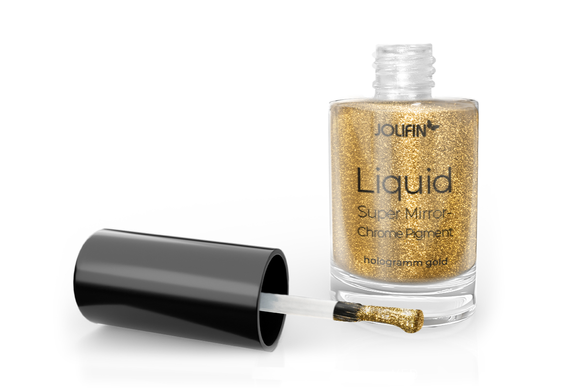 Jolifin Liquid Super Mirror-Chrome Pigment - hologramm gold 6ml