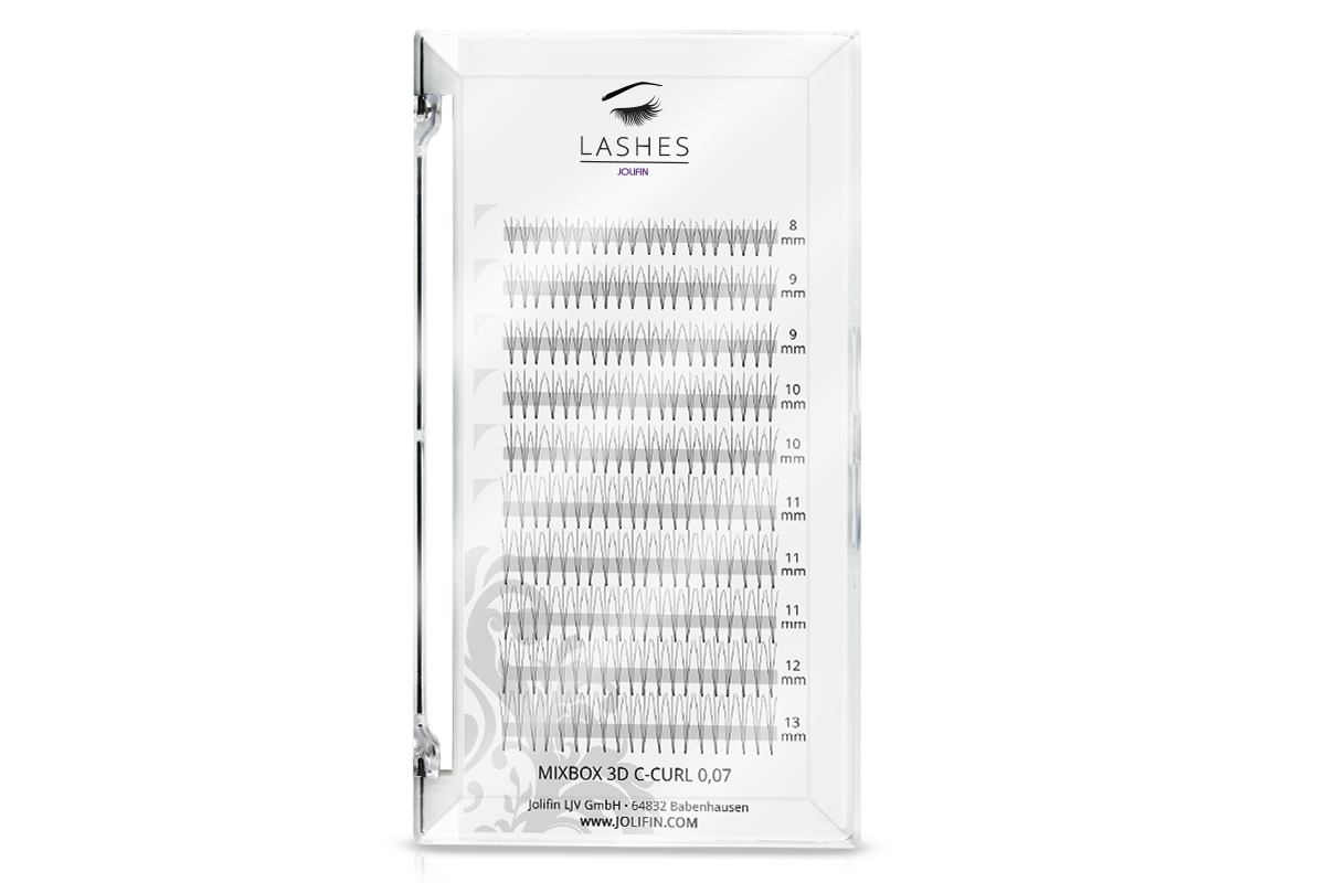 Jolifin Lashes - MixBox - 3D Eyelash Fan C-Curl 0,07