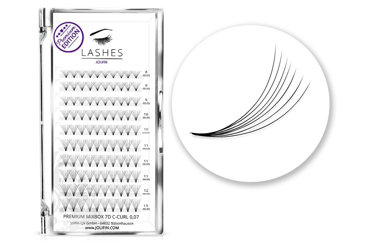 Premium MixBox - 7D Eyelash Fan C-Curl 0.07
