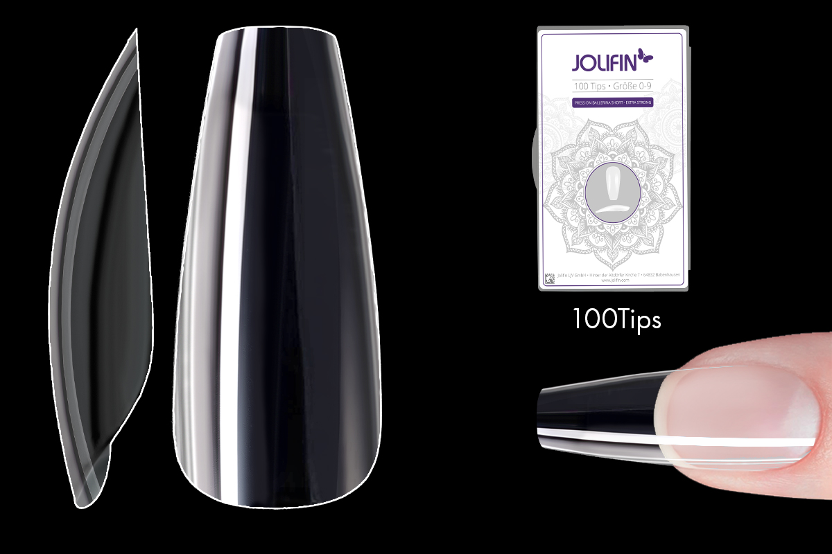 Jolifin 100er Tipbox Press-On Ballerina short - extra strong