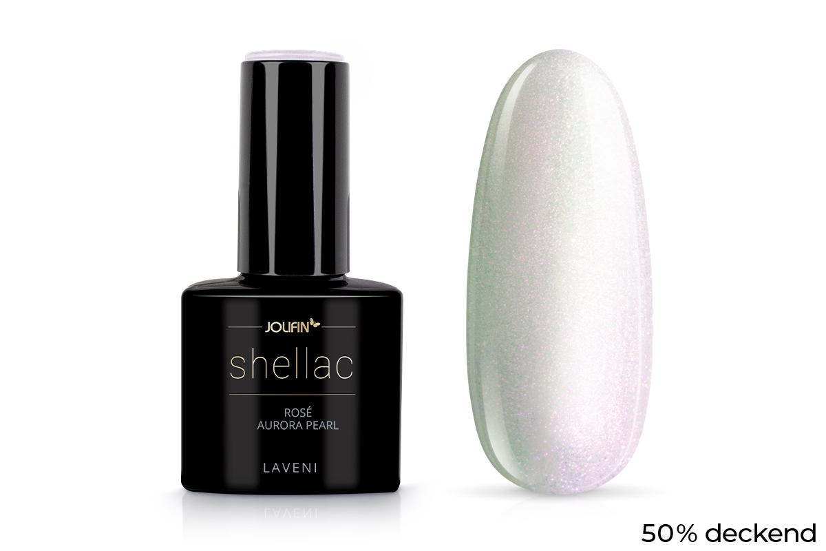Jolifin LAVENI Shellac - rosé aurora pearl 10ml