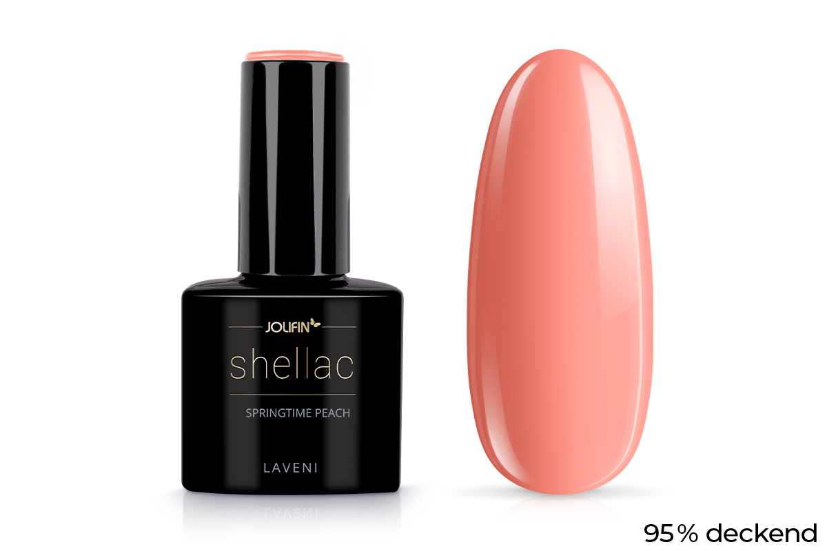 Jolifin LAVENI Shellac - springtime peach 10ml
