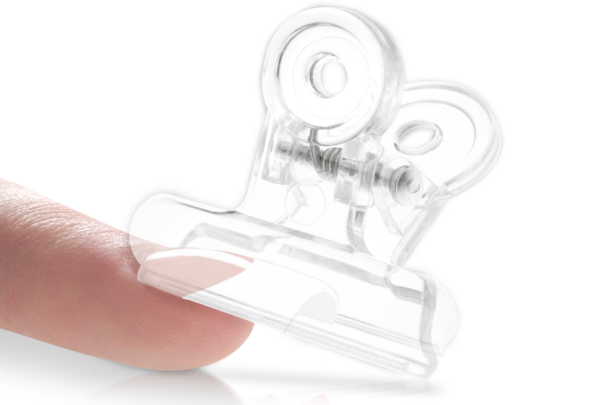 Jolifin Pinch clasps clear 5 pieces 