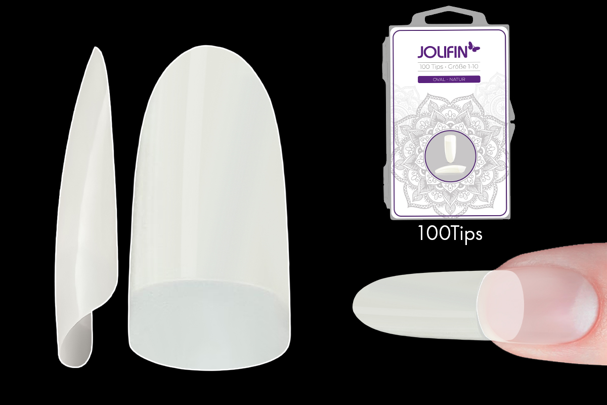 Jolifin 100er Tipbox oval - natur