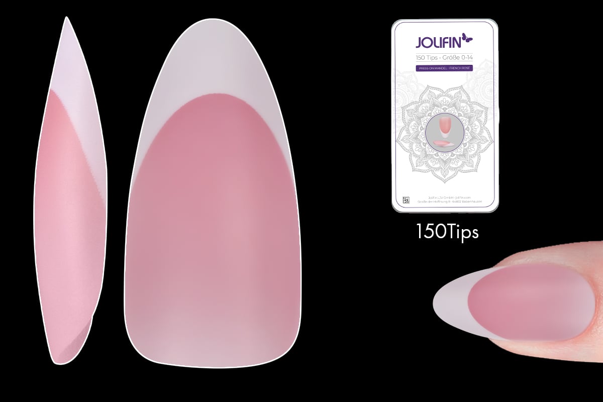 Jolifin 150er Tipbox Press-On Mandel - French rosé