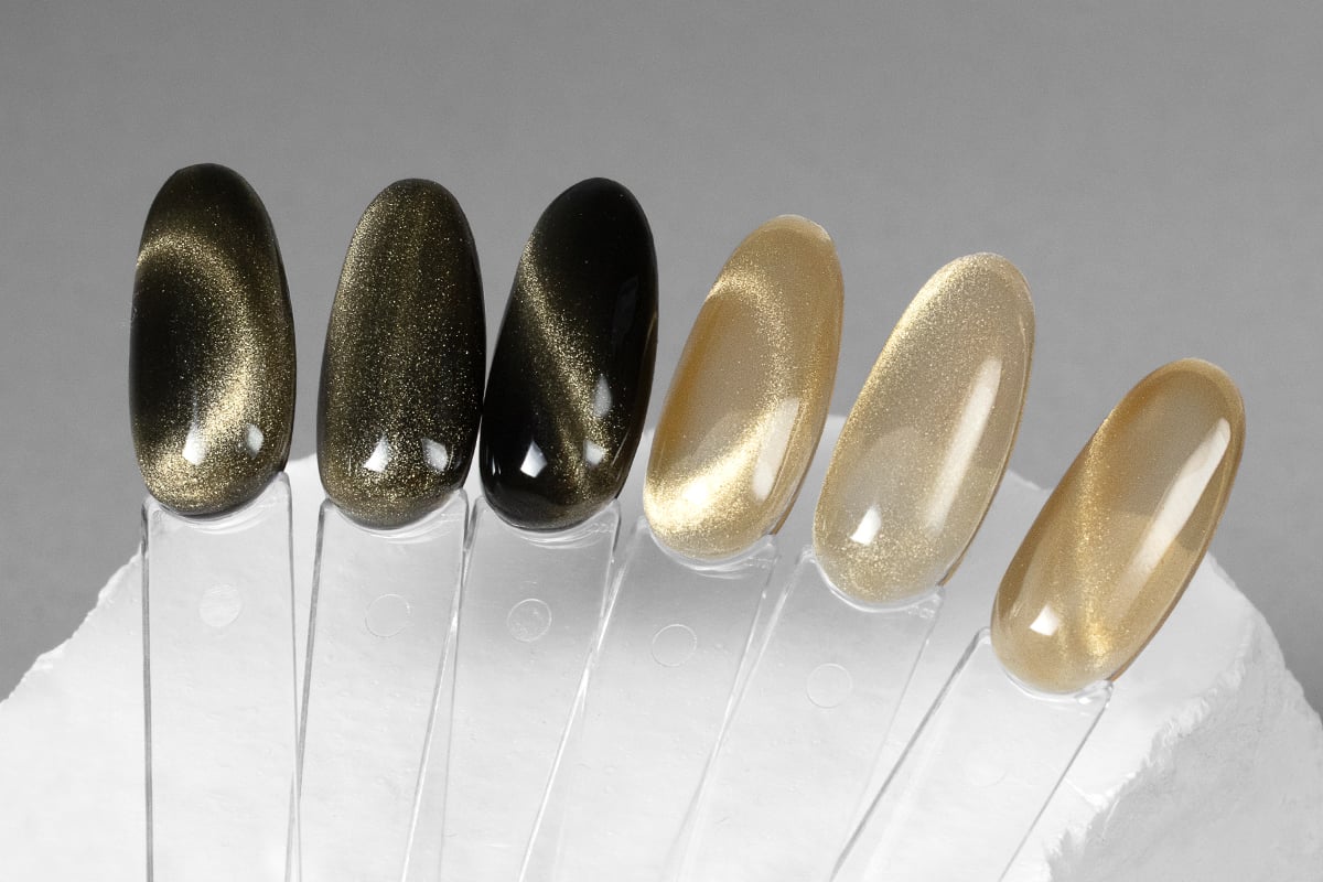 Jolifin LAVENI Shellac - Cat-Eye 9D pure-gold 10ml