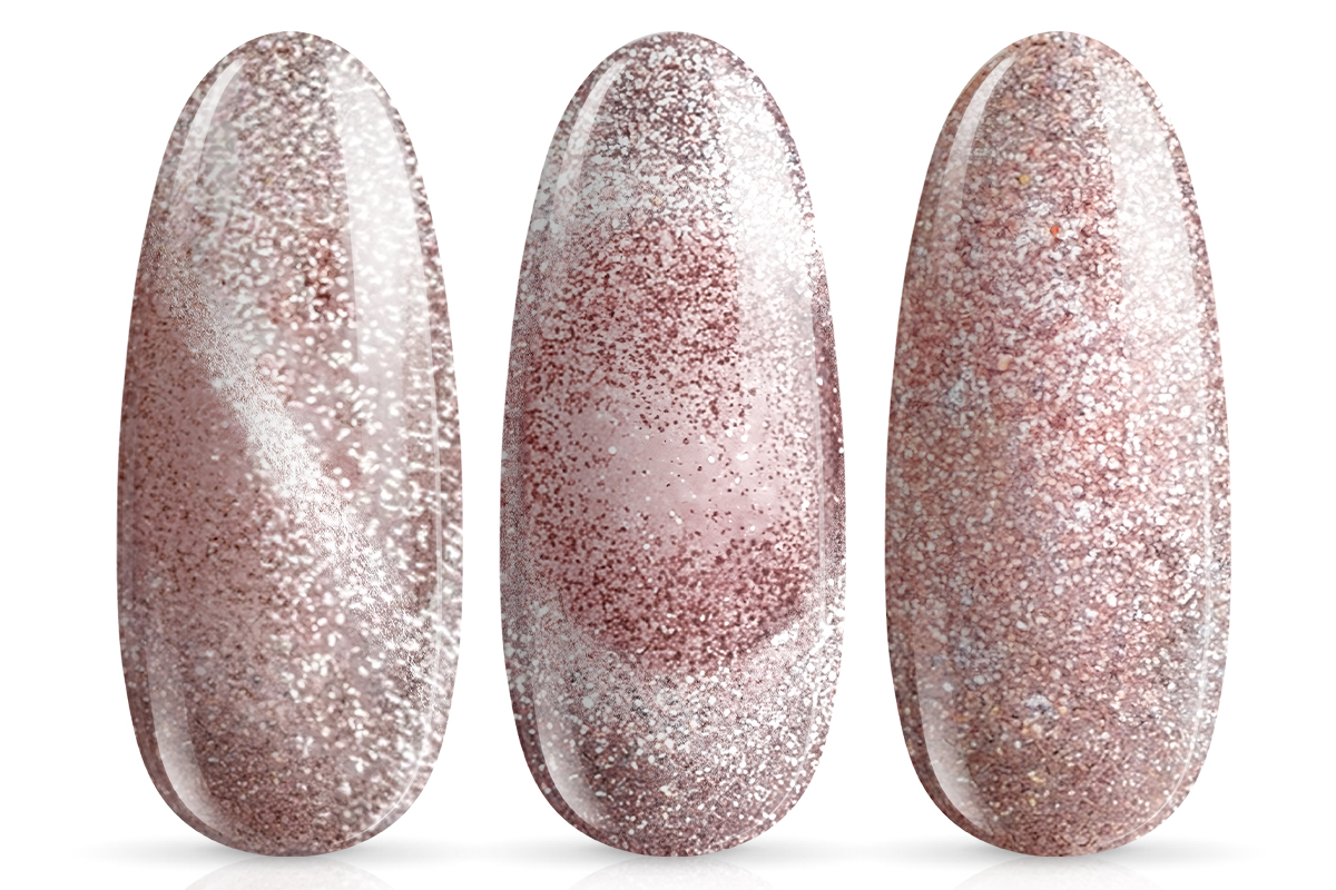 Jolifin LAVENI Shellac - Cat-Eye dark rose super gloss 10ml