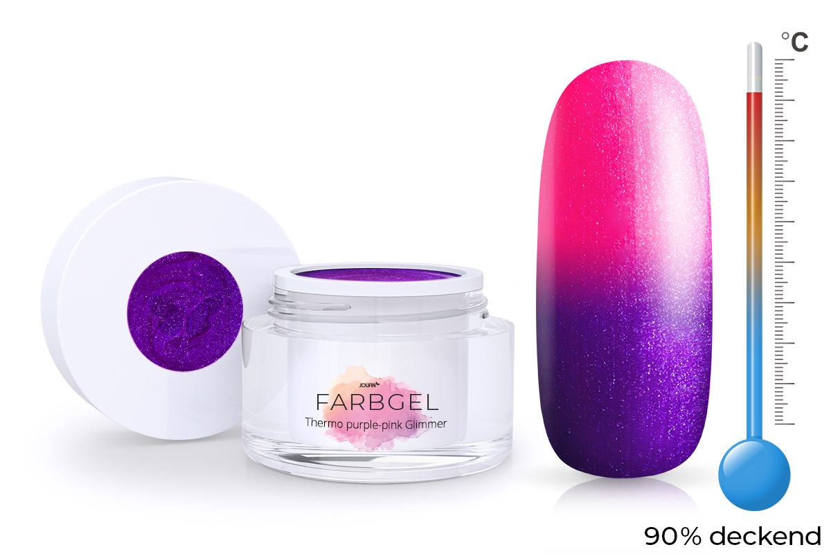 Jolifin Thermo colour gel purple pink glimmer 5ml