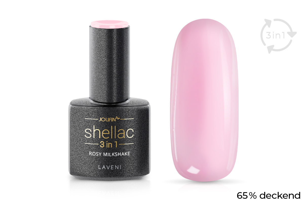 Jolifin LAVENI 3in1 Shellac - rosy milkshake 10ml