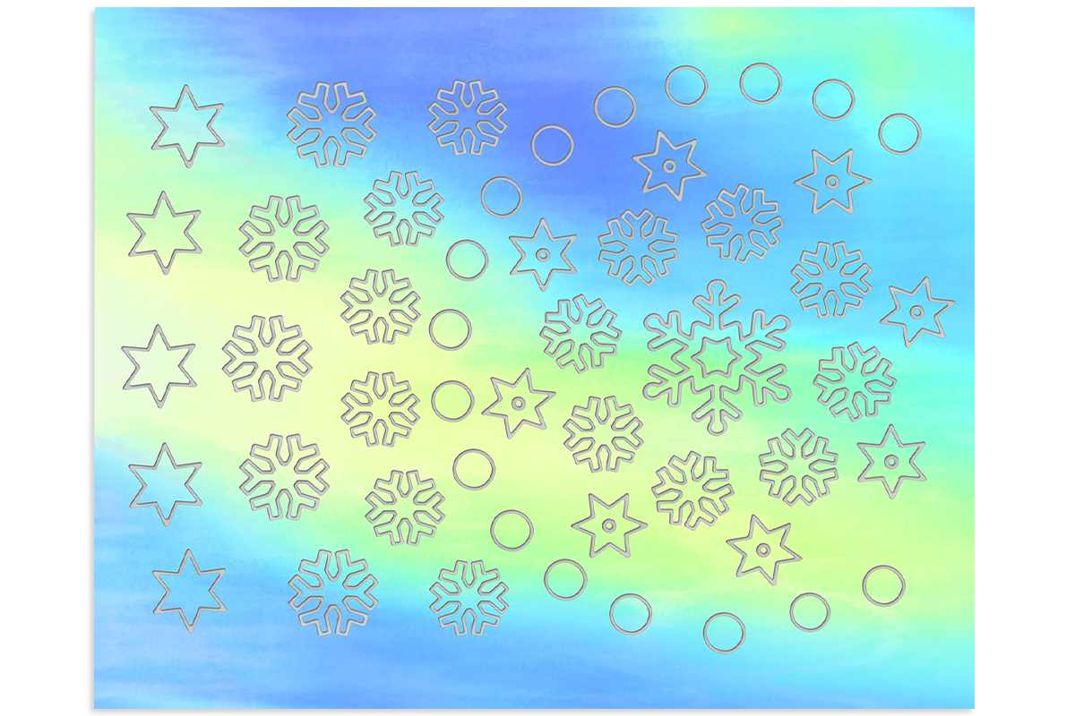 Jolifin Aurora Sticker - Snowflakes ice