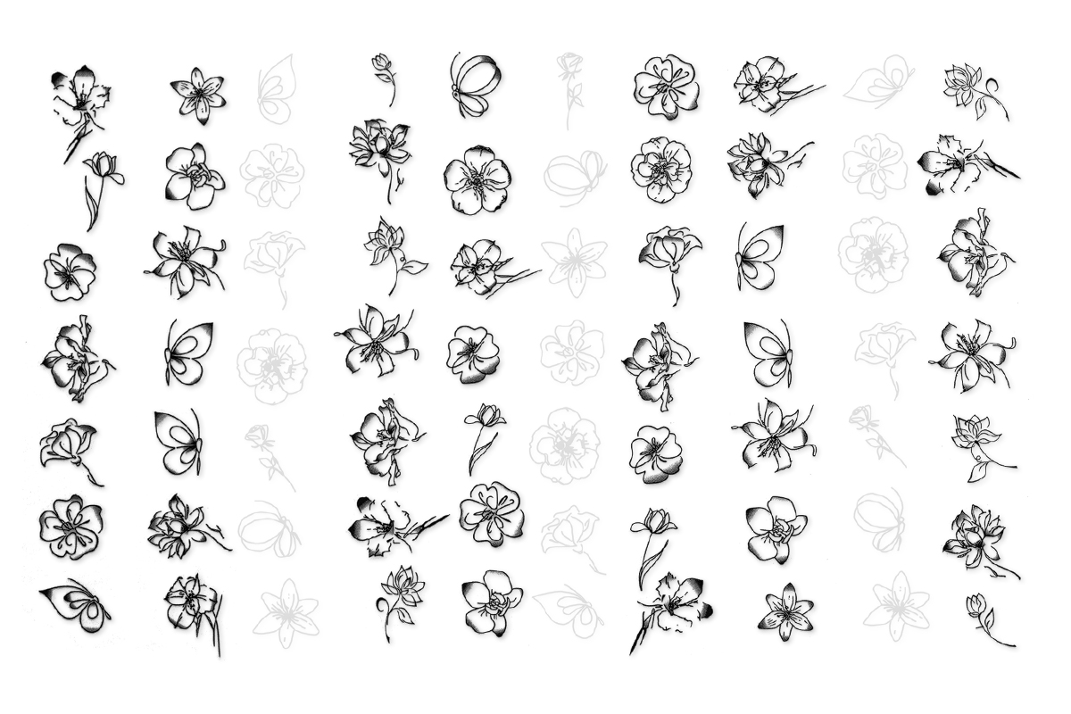Jolifin LAVENI XL Sticker - black & white No. 3