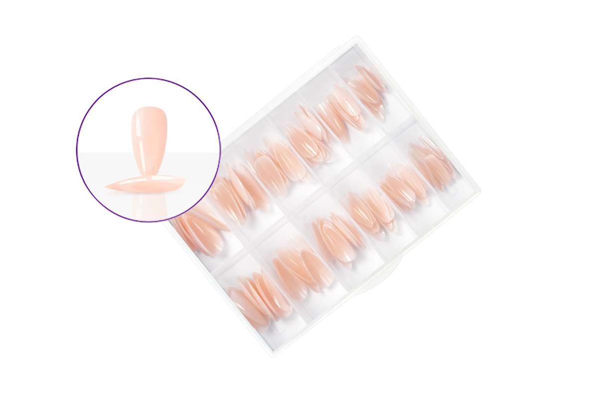 Jolifin 120 Tipbox Press-On oval almond milky nude