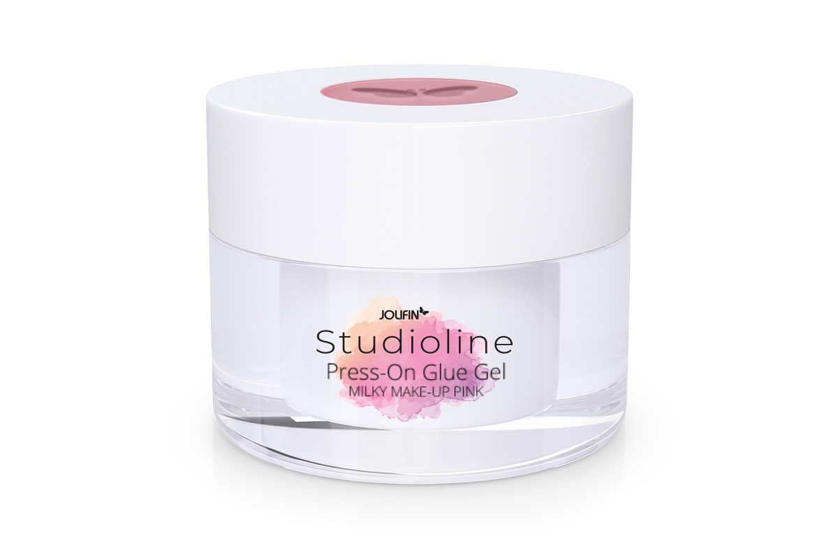 Jolifin Studioline - PressOn Glue Gel - milky make-up pink 15ml