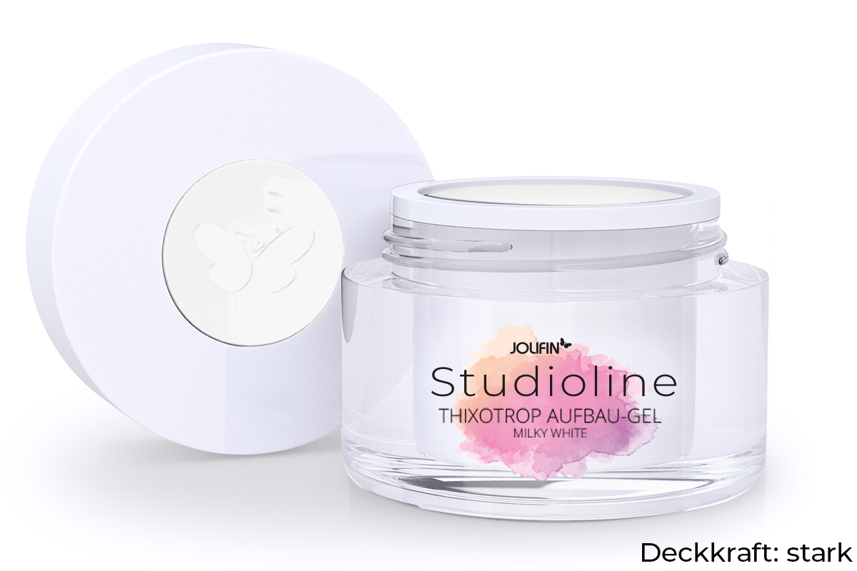 Jolifin Studioline - Build-up gel Thixotrope milky white 30ml