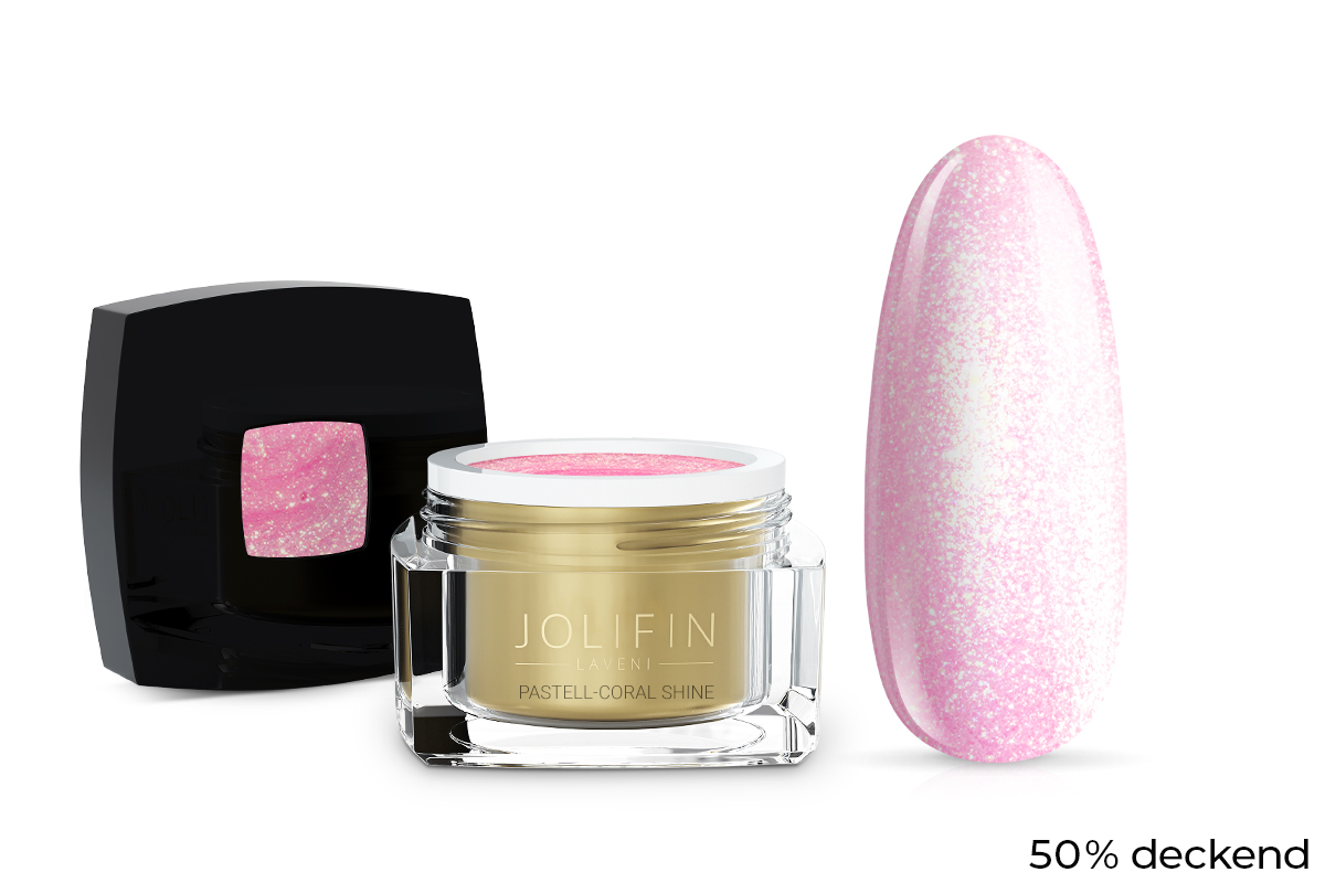 Jolifin LAVENI Farbgel - pastell-coral shine 5ml