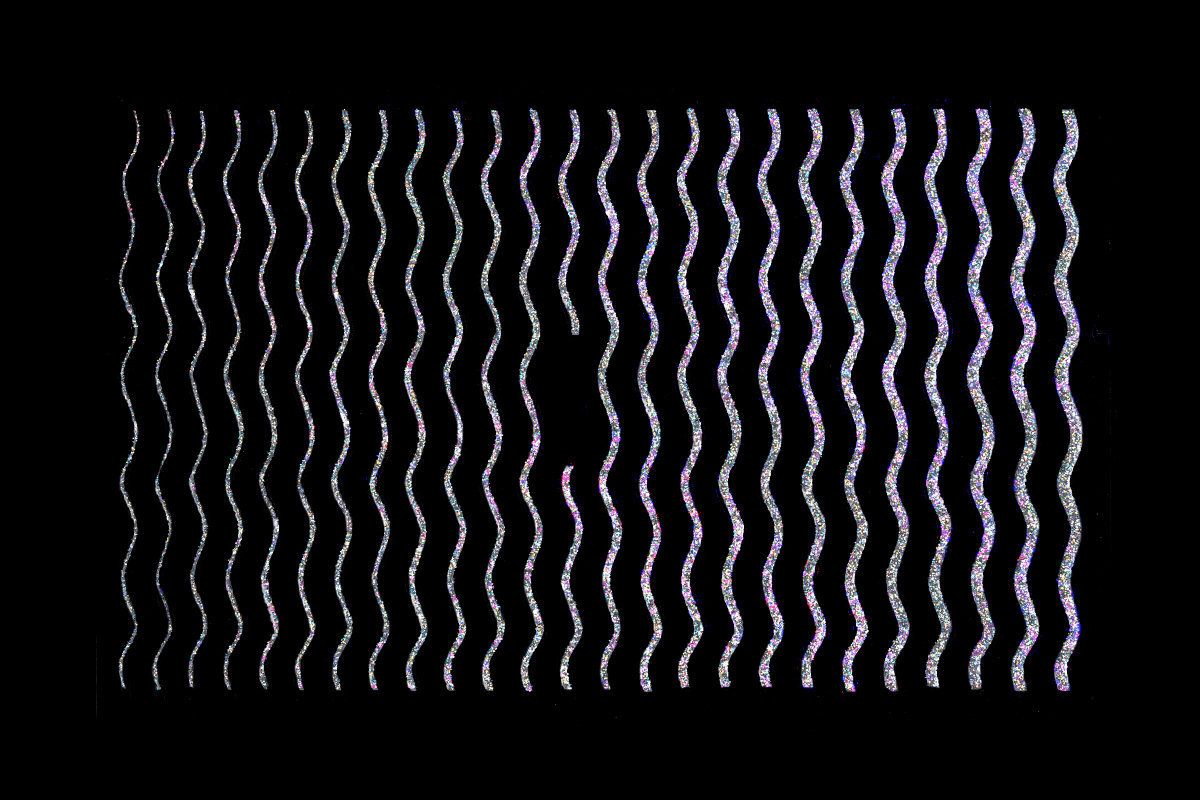 Jolifin LAVENI XL Sticker - Hologram Glitter Waves silver 