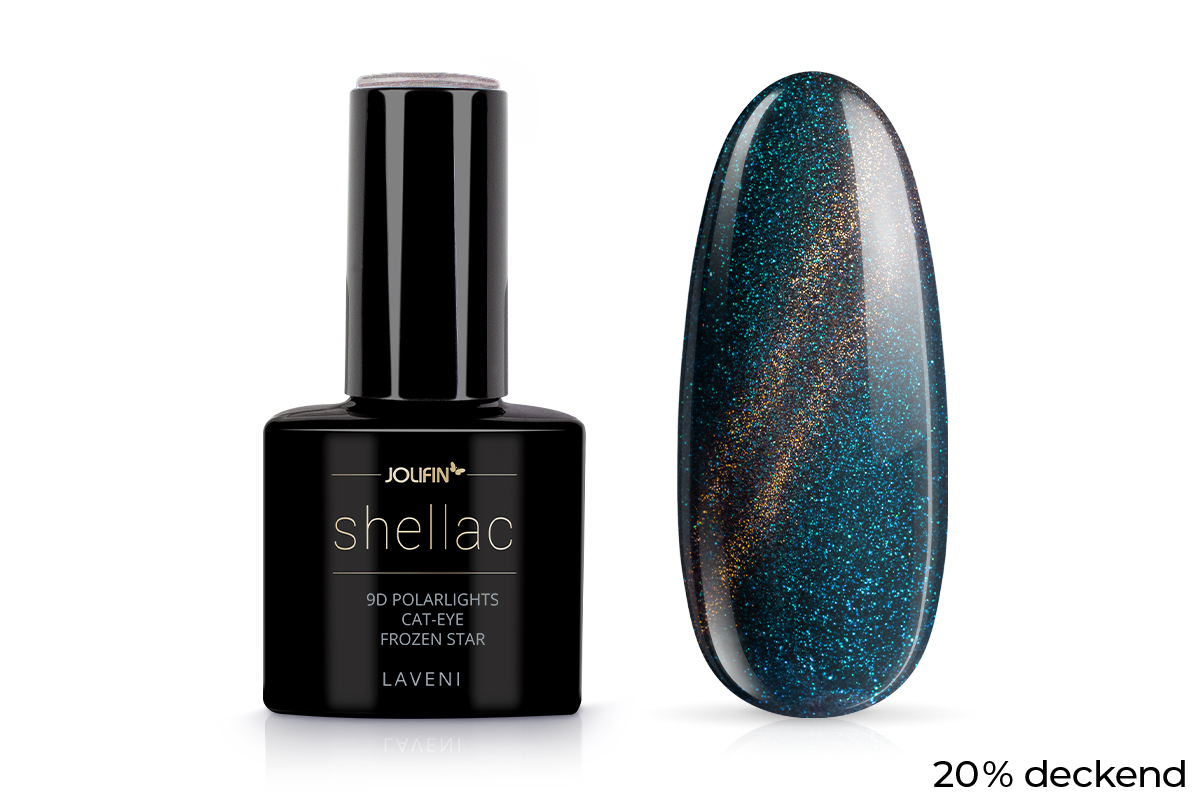 Jolifin LAVENI Shellac - 9D Polarlights Cat-Eye frozen star 10ml