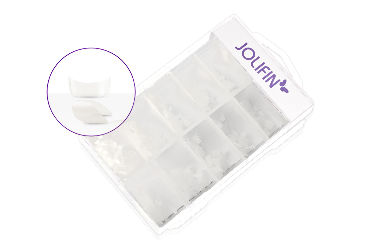 Jolifin 120 tip box mini manicure - natural