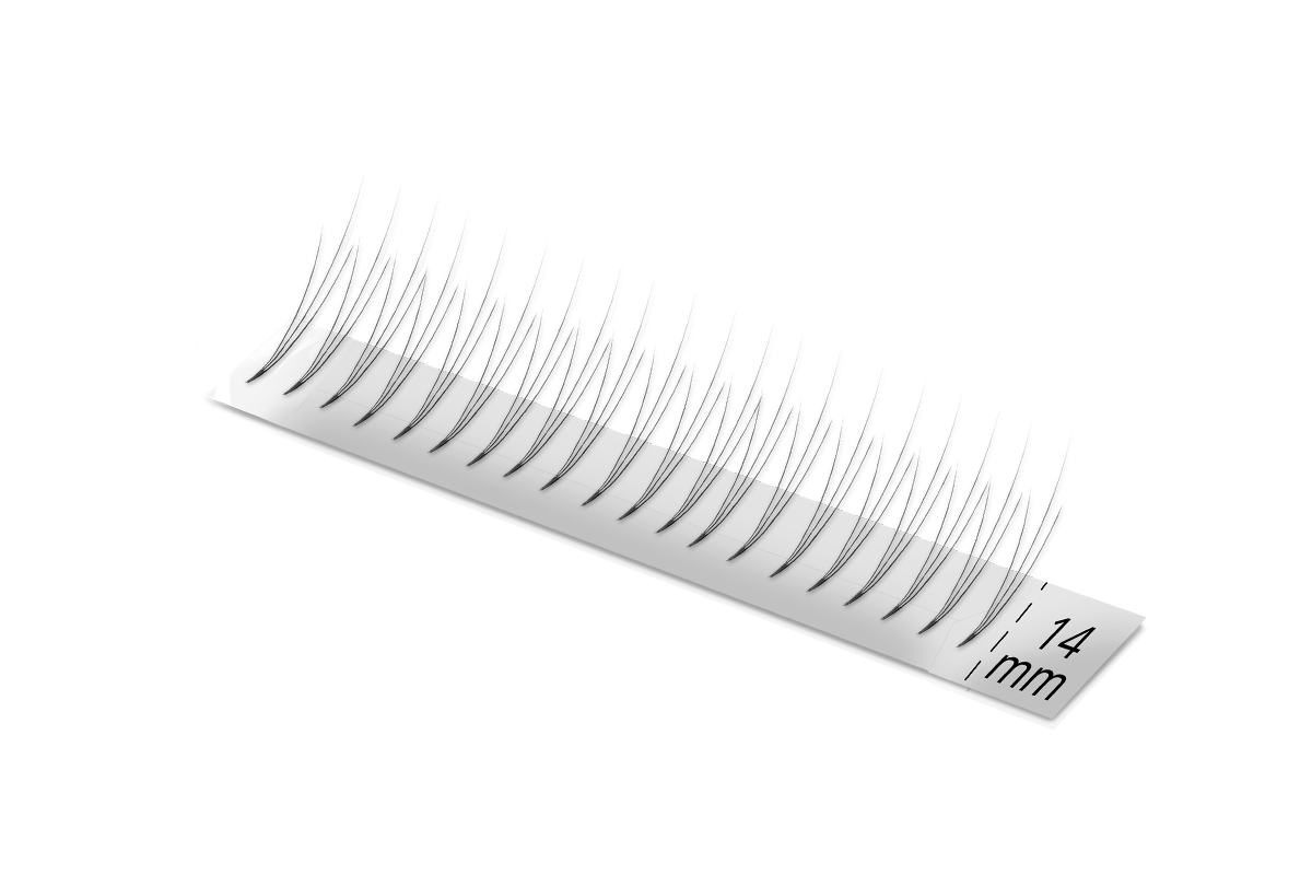 SingleBox 14mm - 3D Wimpernfächer C-Curl 0,07