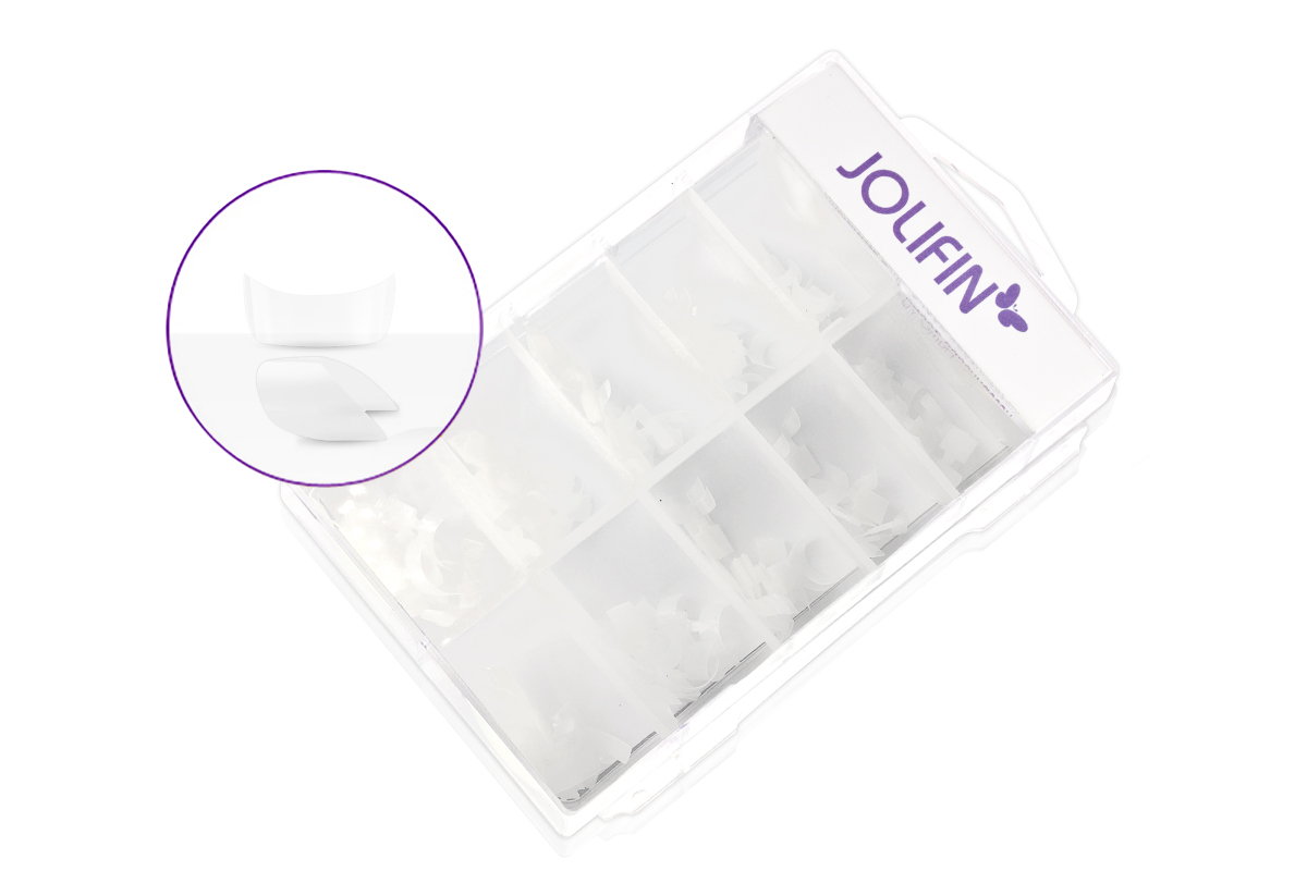 Jolifin 120 tip box mini manicure - clear