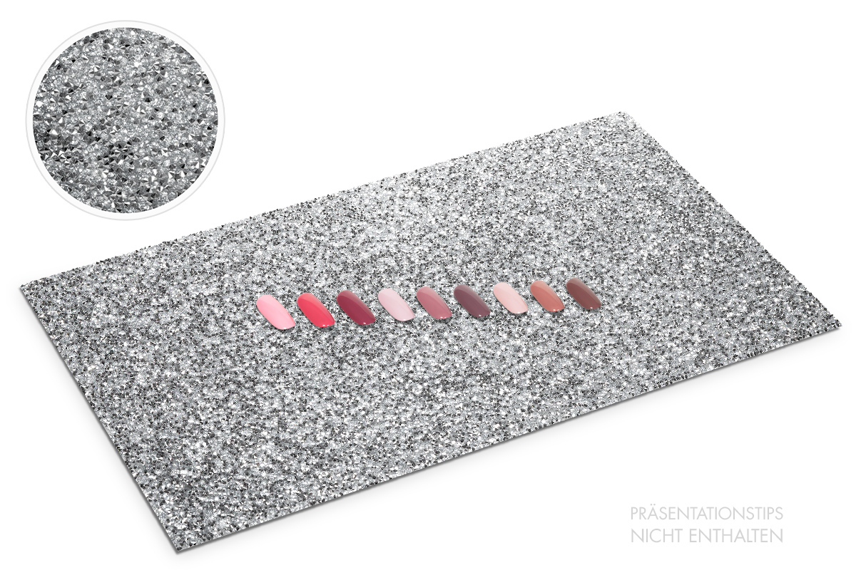 Jolifin presentation base - silver glitter