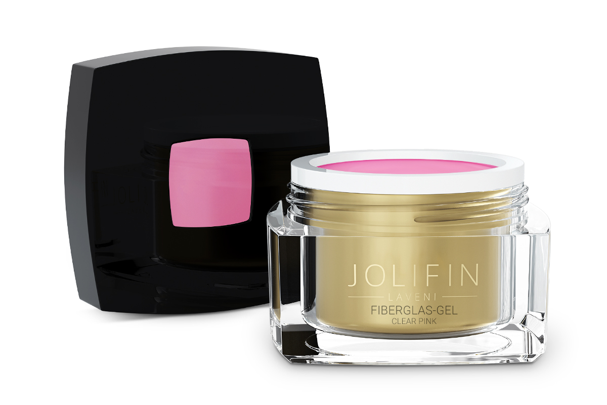 Jolifin LAVENI - Fibreglass gel clear pink 30ml