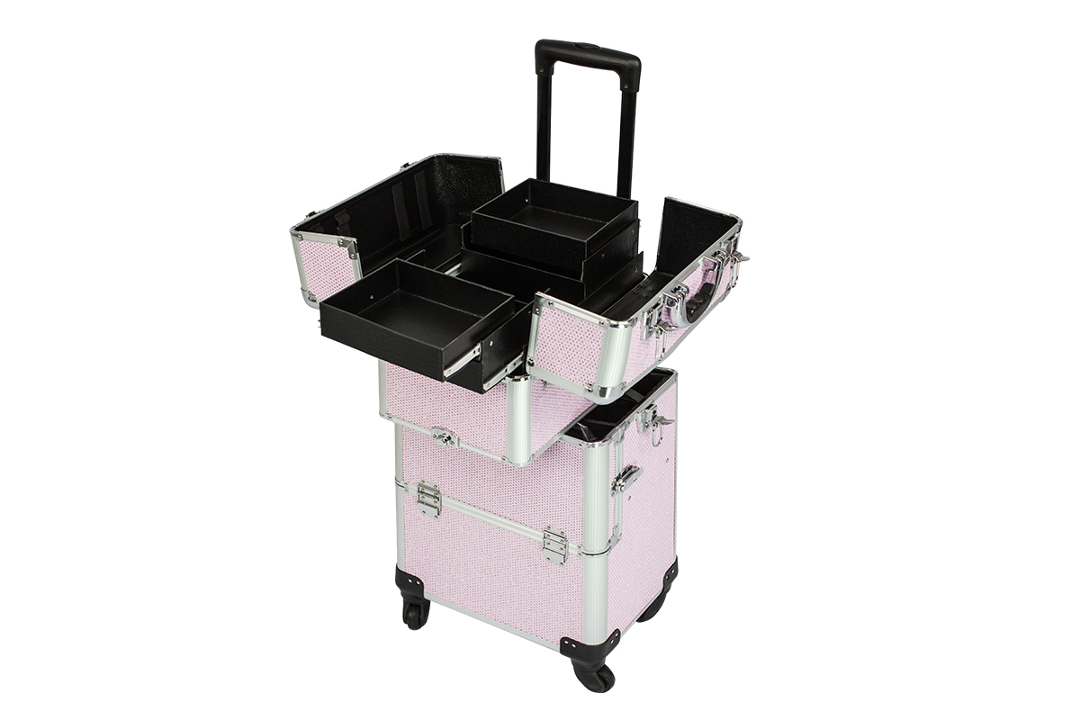 Jolifin trolley case pink glitter