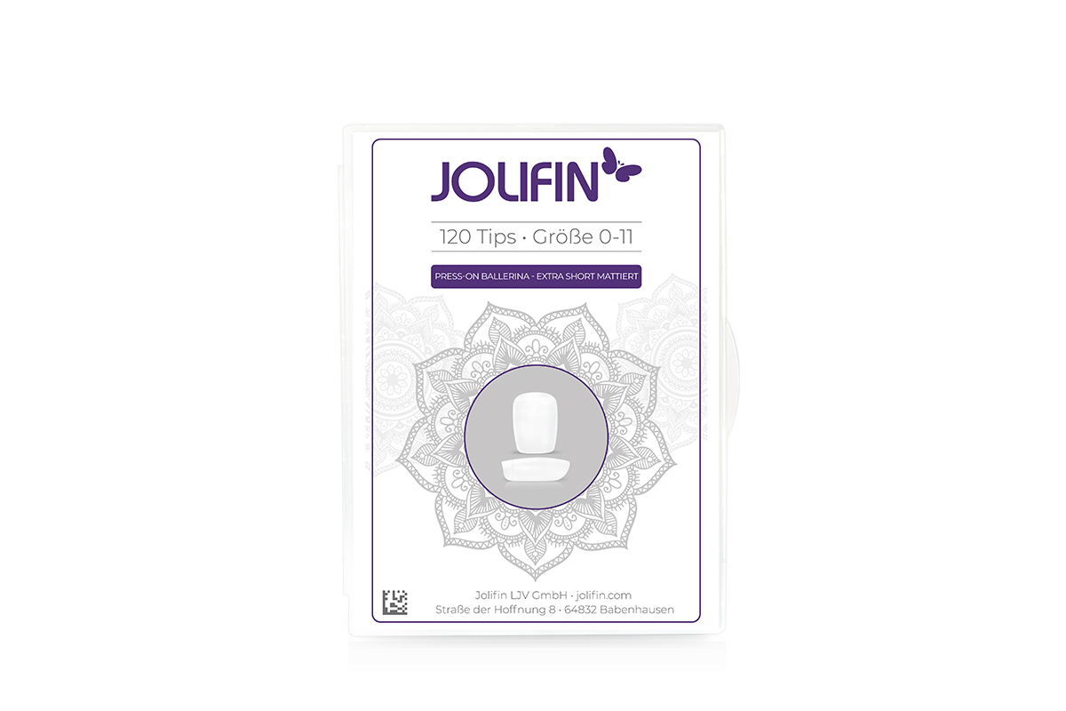 Jolifin 120er Tipbox Press-On Ballerina - extra short matt