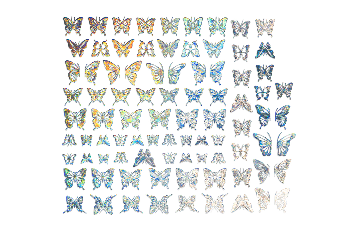 Jolifin LAVENI XL Sticker - Butterfly Hologram No. 3